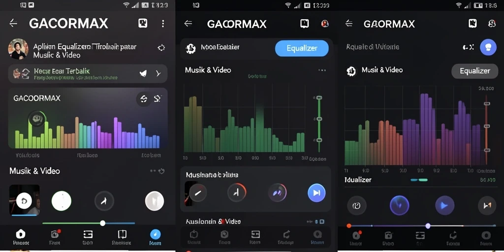 Tampilan antarmuka GACORMAX dengan fitur Equalizer yang menarik.