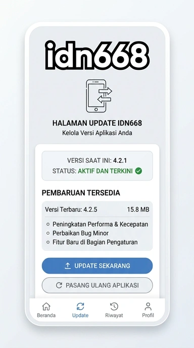 Tampilan riwayat versi idn668
